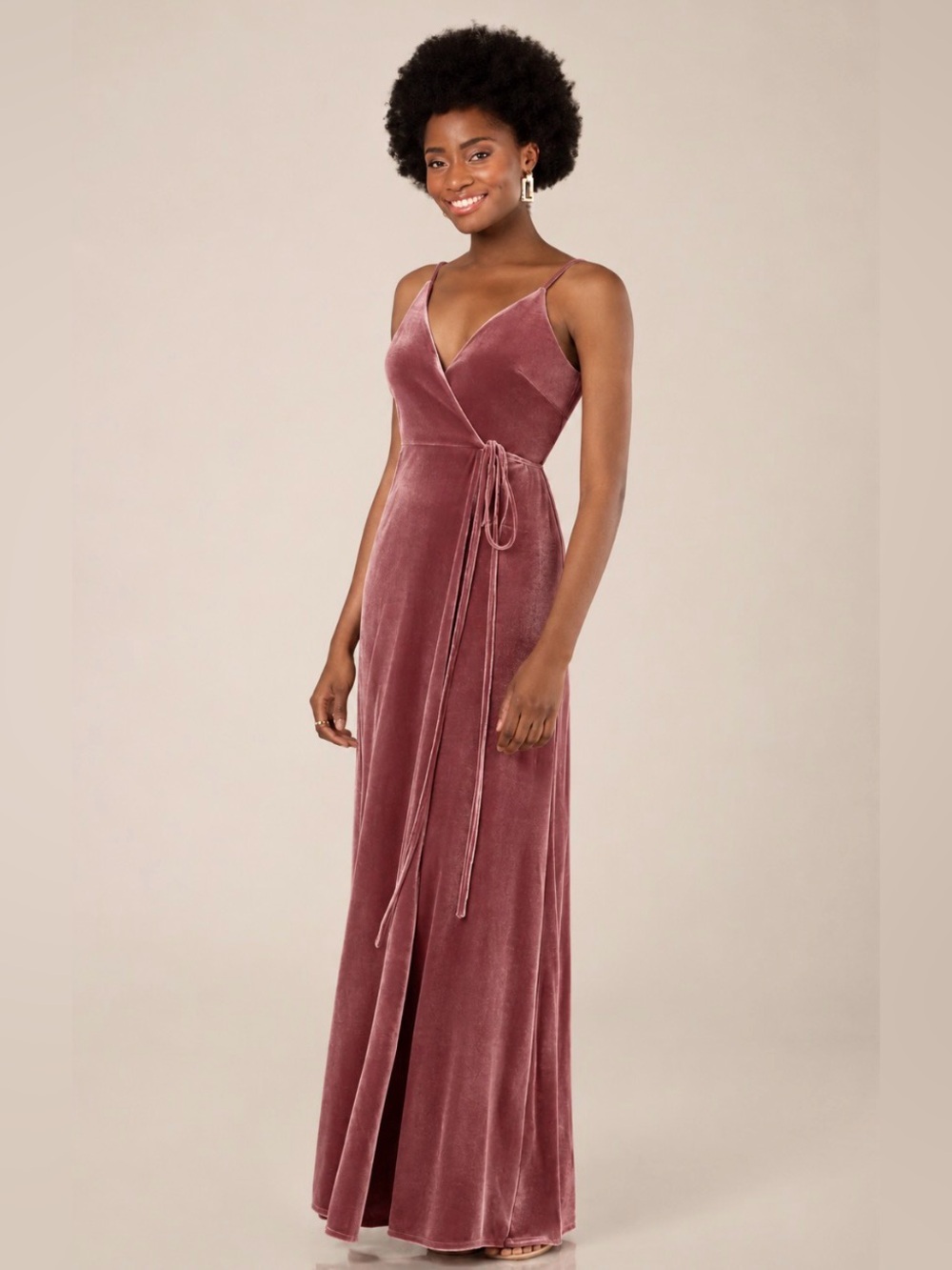 NWT Sorella Vita Velvet Wrap Slip Dress - style 9668